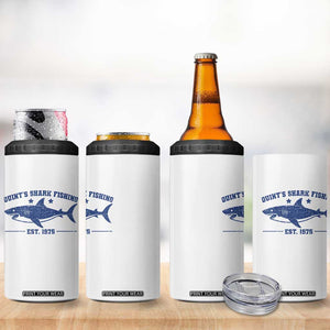 Retro Fisher Birthday 4 in 1 Can Cooler Tumbler Vintage Quints Shark Fishing 1975 TS10 Print Your Wear