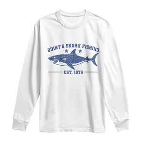 Retro Fisher Birthday Long Sleeve Shirt Vintage Quints Shark Fishing 1975 TS10 White Print Your Wear