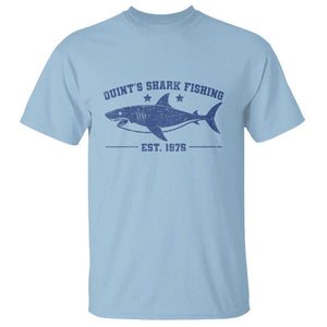 Retro Fisher Birthday T Shirt Vintage Quints Shark Fishing 1975 TS10 Light Blue Print Your Wear