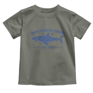 Retro Fisher Birthday Toddler T Shirt Vintage Quints Shark Fishing 1975 TS10 Military Green Print Your Wear