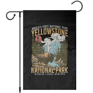 Vintage Yellowstone National Park Garden Flag Retro Nature Wildlife Outdoor Hiking Camping Forest TS10 Black Print Your Wear