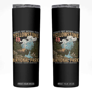 Vintage Yellowstone National Park Skinny Tumbler Retro Nature Wildlife Outdoor Hiking Camping Forest TS10 Black Print Your Wear
