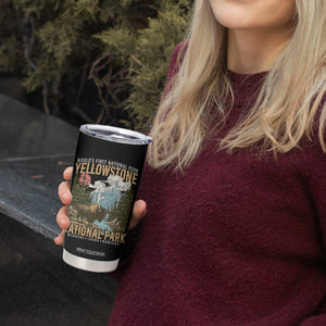 Vintage Yellowstone National Park Tumbler Cup Retro Nature Wildlife Outdoor Hiking Camping Forest TS10 Print Your Wear