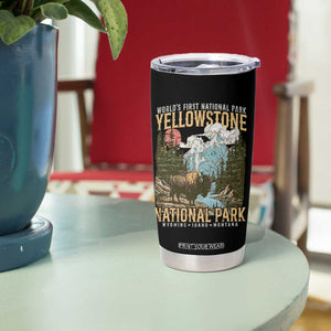 Vintage Yellowstone National Park Tumbler Cup Retro Nature Wildlife Outdoor Hiking Camping Forest TS10 Print Your Wear