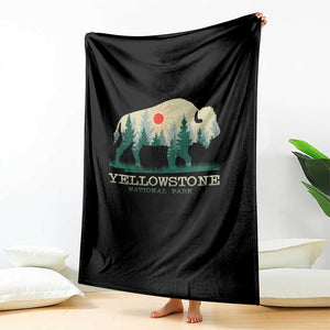 Yellowstone National Park Throw Blanket Bison Nature Wildlife Outdoor Hiking Camping Forest TS10 Print Your Wear