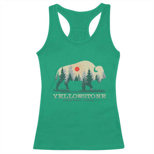 Yellowstone National Park Racerback Tank Top Bison Nature Wildlife Outdoor Hiking Camping Forest TS10 Irish Green Print Your Wear