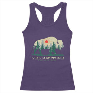 Yellowstone National Park Racerback Tank Top Bison Nature Wildlife Outdoor Hiking Camping Forest TS10 Purple Print Your Wear