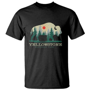 Yellowstone National Park T Shirt Bison Nature Wildlife Outdoor Hiking Camping Forest TS10 Black Print Your Wear