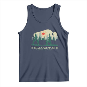 Yellowstone National Park Tank Top Bison Nature Wildlife Outdoor Hiking Camping Forest TS10 Navy Print Your Wear