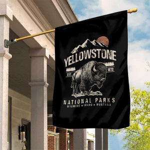 Vintage Yellowstone National Park Garden Flag Retro Bison Nature Wildlife Forest TS10 Print Your Wear
