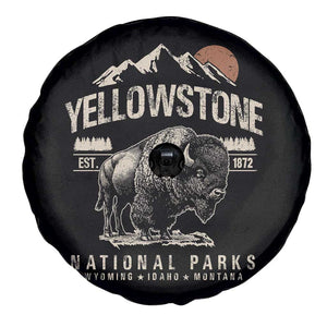 Vintage Yellowstone National Park Spare Tire Cover Retro Bison Nature Wildlife Forest TS10 Print Your Wear