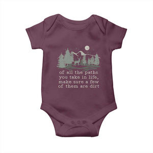 Retro Nature Wildlife Outdoor Baby Onesie Camping Forest Hiking Vintage TS10 Maroon Print Your Wear