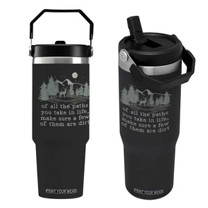 Retro Nature Wildlife Outdoor Flip Straw Tumbler Camping Forest Hiking Vintage TS10 One Size: 30 oz Black Print Your Wear