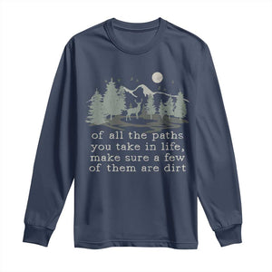 Retro Nature Wildlife Outdoor Long Sleeve Shirt Camping Forest Hiking Vintage TS10 Navy Print Your Wear