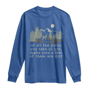 Retro Nature Wildlife Outdoor Long Sleeve Shirt Camping Forest Hiking Vintage TS10 Royal Blue Print Your Wear