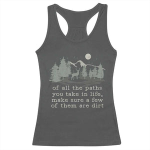 Retro Nature Wildlife Outdoor Racerback Tank Top Camping Forest Hiking Vintage TS10 Dark Heather Print Your Wear