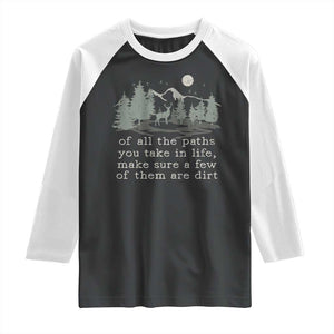 Retro Nature Wildlife Outdoor Raglan Shirt Camping Forest Hiking Vintage TS10 Black White Print Your Wear