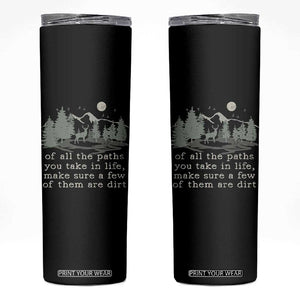 Retro Nature Wildlife Outdoor Skinny Tumbler Camping Forest Hiking Vintage TS10 Black Print Your Wear