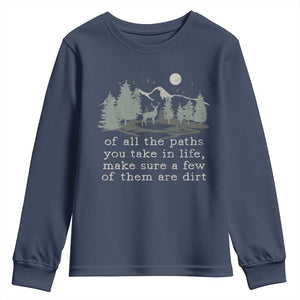 Retro Nature Wildlife Outdoor Youth Sweatshirt Camping Forest Hiking Vintage TS10 Navy Print Your Wear