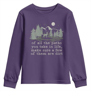 Retro Nature Wildlife Outdoor Youth Sweatshirt Camping Forest Hiking Vintage TS10 Purple Print Your Wear