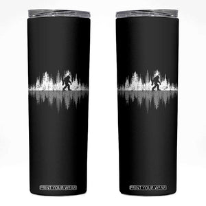 Bigfoot In The Forest Skinny Tumbler Sasquatch Trees Reflection Wildlife Nature Outdoor Wild Retro TS10 Black Print Your Wear