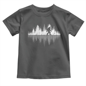 Bigfoot In The Forest Toddler T Shirt Sasquatch Trees Reflection Wildlife Nature Outdoor Wild Retro TS10 Dark Heather Print Your Wear