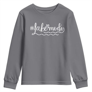 Lake Mode Youth Sweatshirt Summer Vacation Outdoor Camping TS10 Charcoal Print Your Wear