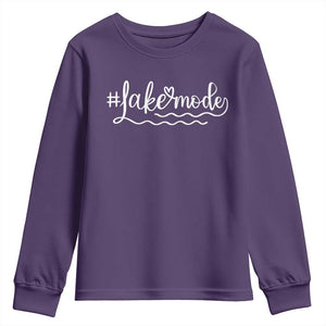 Lake Mode Youth Sweatshirt Summer Vacation Outdoor Camping TS10 Purple Print Your Wear