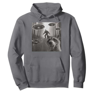 Raccoon Selfie With Bigfoot UFO Hoodie Funny Feral Lover Gifts TS10 Charcoal Print Your Wear