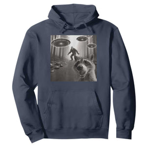 Raccoon Selfie With Bigfoot UFO Hoodie Funny Feral Lover Gifts TS10 Navy Print Your Wear