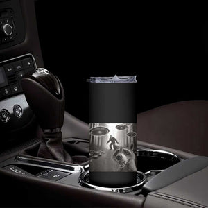 Raccoon Selfie With Bigfoot UFO Skinny Tumbler Funny Feral Lover Gifts TS10 Print Your Wear