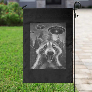 Racoon Meme Garden Flag Selfie With Alien UFO TS10 Print Your Wear