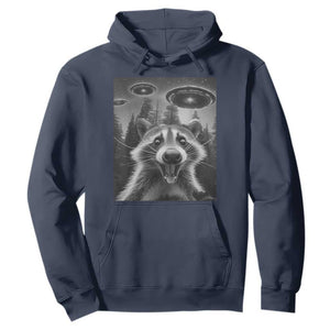 Racoon Meme Hoodie Selfie With Alien UFO TS10 Navy Print Your Wear
