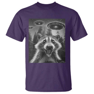 Racoon Meme T Shirt Selfie With Alien UFO TS10 Purple Print Your Wear