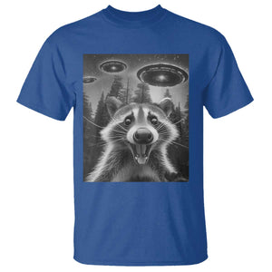 Racoon Meme T Shirt Selfie With Alien UFO TS10 Royal Blue Print Your Wear