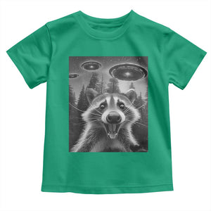 Racoon Meme Toddler T Shirt Selfie With Alien UFO TS10 Irish Green Print Your Wear