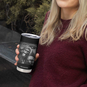 Bigfoot Selfie With Alien Tumbler Cup UFO Funny Sasquatch Rock On Hand Sign TS10 Print Your Wear