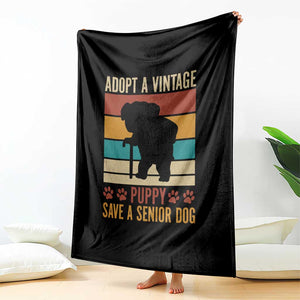 Vintage Adopt a Senior Dog Throw Blanket Rescue Animal Adoption Old Dog Shelter Pet TS10 Print Your Wear