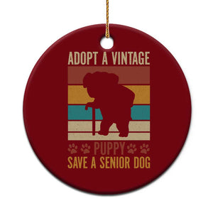Vintage Adopt a Senior Dog Ceramic Ornament Rescue Animal Adoption Old Dog Shelter Pet TS10 1pc Red Print Your Wear