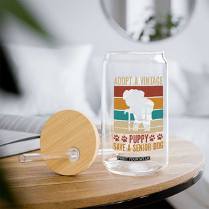 Vintage Adopt a Senior Dog Glass Can Rescue Animal Adoption Old Dog Shelter Pet TS10 Print Your Wear