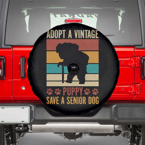 Vintage Adopt a Senior Dog Spare Tire Cover Rescue Animal Adoption Old Dog Shelter Pet TS10 Black Print Your Wear