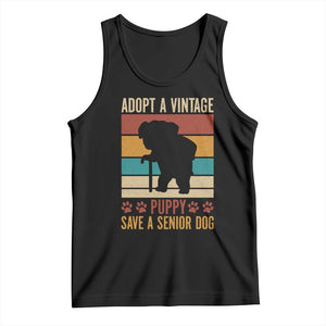 Vintage Adopt a Senior Dog Tank Top Rescue Animal Adoption Old Dog Shelter Pet TS10 Black Print Your Wear