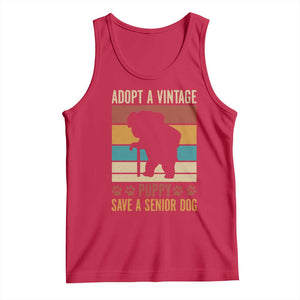 Vintage Adopt a Senior Dog Tank Top Rescue Animal Adoption Old Dog Shelter Pet TS10 Red Print Your Wear
