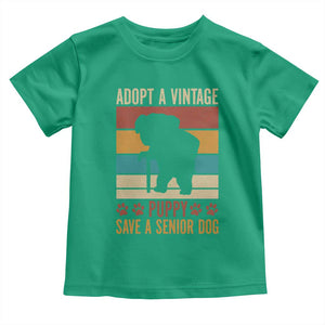 Vintage Adopt a Senior Dog Toddler T Shirt Rescue Animal Adoption Old Dog Shelter Pet TS10 Irish Green Print Your Wear