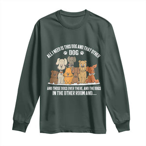 Funny Dog Lover Long Sleeve Shirt Fur Mama Dad Dog Rescue TS10 Dark Forest Green Print Your Wear