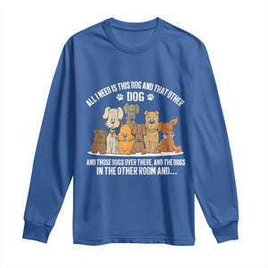 Funny Dog Lover Long Sleeve Shirt Fur Mama Dad Dog Rescue TS10 Royal Blue Print Your Wear
