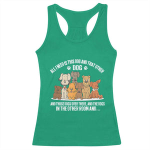 Funny Dog Lover Racerback Tank Top Fur Mama Dad Dog Rescue TS10 Irish Green Print Your Wear
