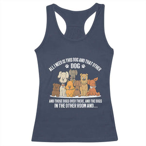 Funny Dog Lover Racerback Tank Top Fur Mama Dad Dog Rescue TS10 Navy Print Your Wear