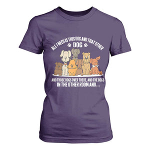 Funny Dog Lover T Shirt For Women Fur Mama Dad Dog Rescue TS10 Purple Print Your Wear
