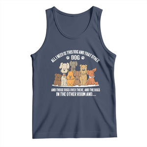 Funny Dog Lover Tank Top Fur Mama Dad Dog Rescue TS10 Navy Print Your Wear